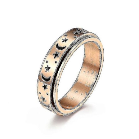 Fidget-ringer mot angst, spinnerring i rustfritt stål for kvinner og menn