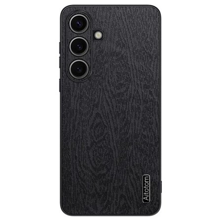 Samsung Galaxy S25 Plus Casewith Wood Texture - Black