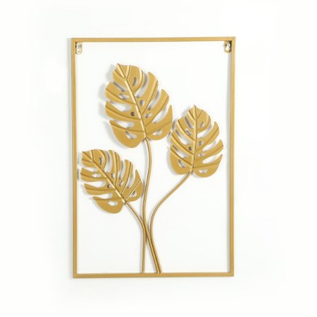 Väggdekoration i plåt, 40*60cm eklövsväggdekoration