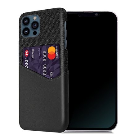 Bofink iPhone 13 Pro skal med korthållare - Svart