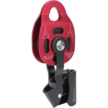 Shanbor Kiipeilytalja, 4KN Alumiininen Kestävä Yksittäinen Kääntyvä Köysitalja 8-12 mm Köydelle