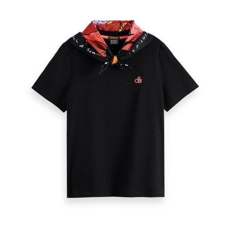 Scotch & Soda T-shirt , Zwart , Dames , Maat: XL