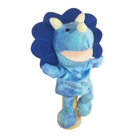 Plysch Finger Puppet Bedårande Triceratops Design För Storytelling