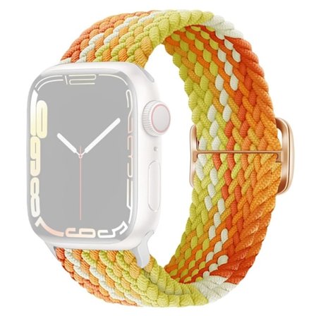 Apple Watch Series 8 (41mm) fleksibel urrem i vævet stil - Orange