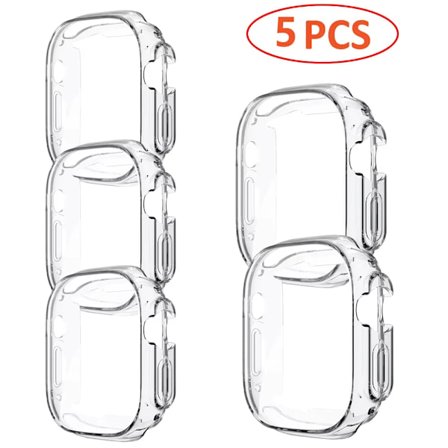 Klockfodral för Apple Watch Ultra 2 49MM Serie 8 7 SE 6 5 4 3 45MM 41MM 44MM 40MM Transparent Skal Apple Watch Skärmskydd