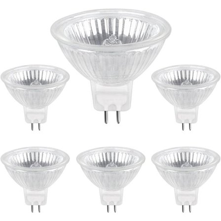 GU5.3 35W 12V Halogenpære, 400lm Varm Hvid 2700K Dæmpbar, MR16 Halogen Spotpære, Pakke med 6