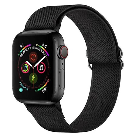 Elastisk nylonrem Apple Watch Series 11 46mm Svart