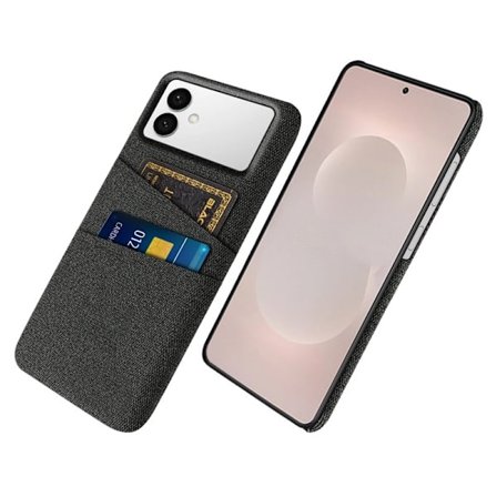 Mobilskal till Samsung Galaxy S26 Edge Tyg + Hård PC - Svart