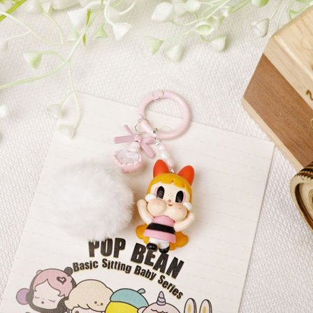 Søte Bubble Mart gråtende baby tårer ball fabrikk serie figurer søt veske nøkkelring anheng ornamenter