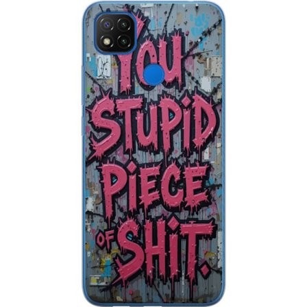 Kompatibel Mobilcover til Xiaomi Redmi 9C NFC Rosa graffititext