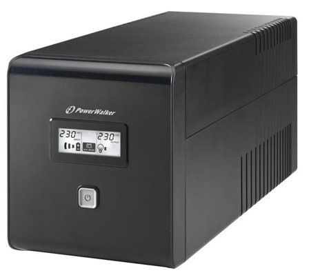 BLUEWALKER PowerWalker VI 1000 LCD - UPS - AC 220/230/240 V - 600 watt - 1000 VA 7 Ah - USB - utgangskontakter: 4 - svart