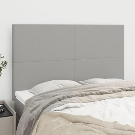 Vidaxl Huvudgavlar 4 St Ljusgrå 72x5x78/88 Cm Tyg Grå