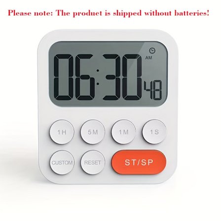 Digital LCD-timer for nedtelling, egnet for matlaging, baking, fitness
