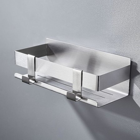 Duschhylla Ingen borrning Borstad rostfritt stål Duschkorg Badrumshylla Organizer Självhäftande duschhylla