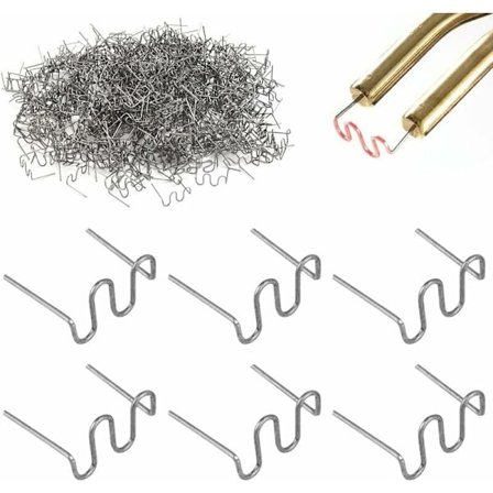 500 stk Metalliske Varme Stifter 0,8 mm Plast Sveising Stift Sveising Stenger Wolfram Stål Varme Stift Plast Reparasjon Stifter for Bilkarosseri 