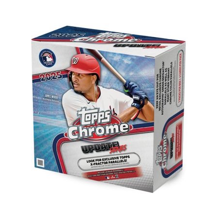 Topps - Svart Trading Cards - "Chrome Baseball 2025 Update Series Mega Box - 7 Packs (42 Cards) " @ Hatstore