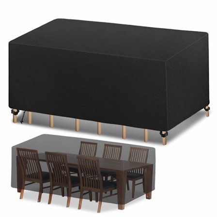Beskyttelsestrekk Hagemøbeltrekk, 420D Møbeltrekk Beskyttelse, Utendørs Bordtrekk Vanntett Beskyttelsestrekk Oxford (270x180x89cm)