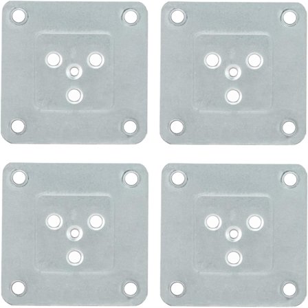 2 mm tykke møbelbenfester, 2-pakning, industrielle sofabenfester med skruer, forsterker svake skadede møbelreparasjoner