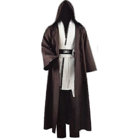 Jedi-asu aikuisille - Luke Skywalkerin tunika ja huppuviitta Halloween-cosplayhin (3 versiota)-lingling}