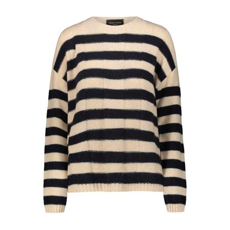 Roberto Collina, Round-neck Knitwear Beige, Dames, Maat:M