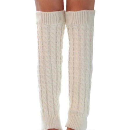 Benvärmare för kvinnor 80-talsfesttillbehör 80-tals neonstickade ribbade benvärmare Flickor Junior Vinter Benvärmare Strumpor