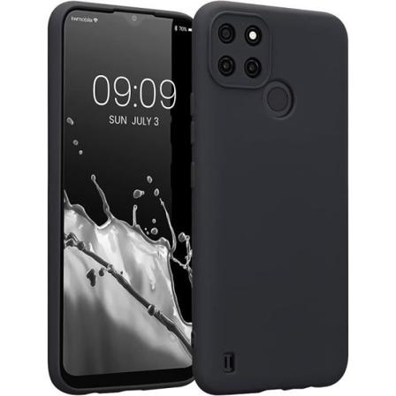 Taske til realme C21Y Silikone High Resistance Forstærket Beskyttelse Sort Svart