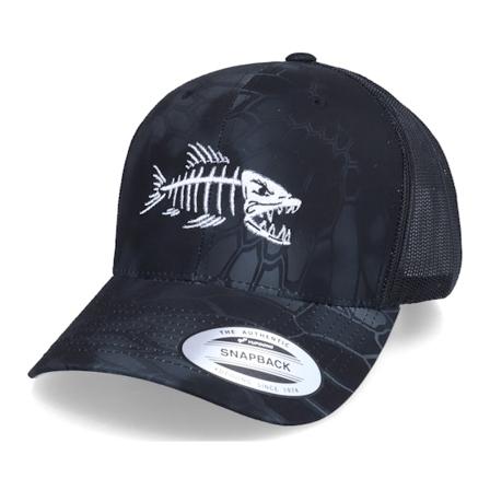 Skillfish - Zwart trucker Cap - Fish Bones Typhon Kryptek Black Trucker @ Hatstore