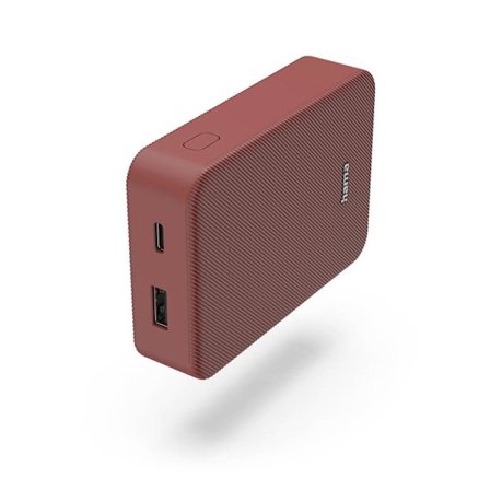 HAMA Powerbank Colour 10 10000mAh USB-C+USB-A Röd