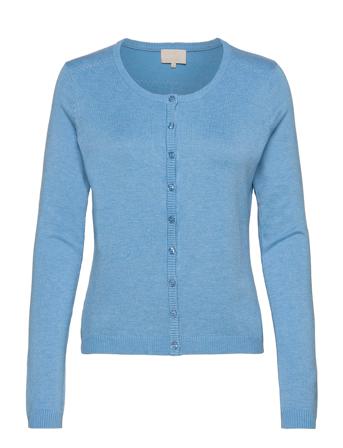 New Laura Cardigan Strikkegenser Cardigan Blå Minus