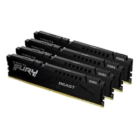 Kingston FURY Beast 128GB 5600MHz DDR5 (4x 32GB) CL40-40-40, 1.25V, Intel XMP