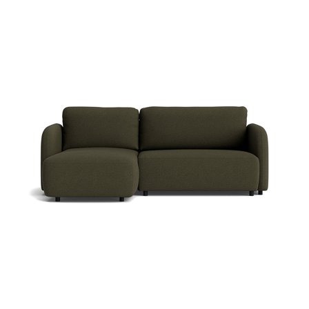 Arezzo chaiselong sovesofa, venstrevendt - Loop Grøn - 241x154x90 - Sofa, sovesofa, chaiselong