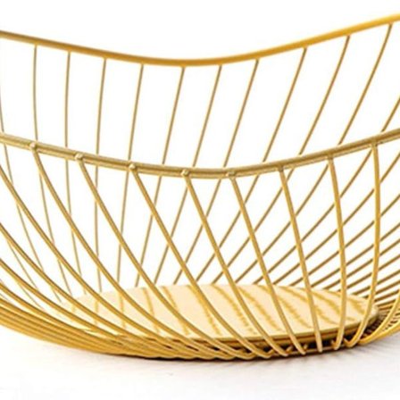 Kort buet kant, moderne kreativ mode, enkelt lag tallerken, metaltråd, KLB