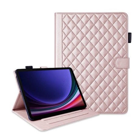 Samsung Galaxy Tab S9 FE+/S9+ Fodral i Läder med Rhombus Mönster