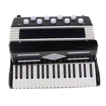 Mini Harmonika Model Bordplade Musikinstrument 1 stk. Banjo Stil Miniature Tilbehør til Udstilling og Dekoration (FMY)