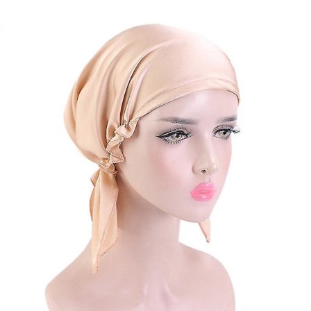 Hodeplagg, Sovehette Hårhette For Soving Satin, Natthette Hodedeksel Silke Hårpakning