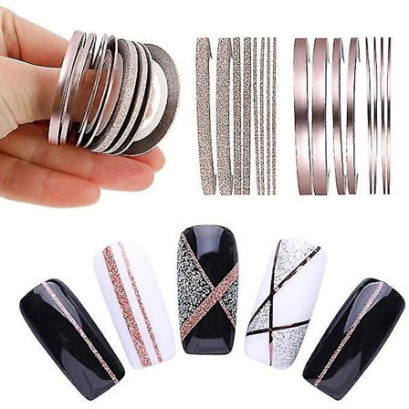 Negle Stripeteip 16 Ruller Dekaler Folie Tips 1mm 2mm 3mm