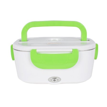 Elektrisk Matboks Rask Oppvarming 2 i 1 Bærbar Matvarmer 12V og 220V for Bil/Hjem/Kontorbruk Grønn