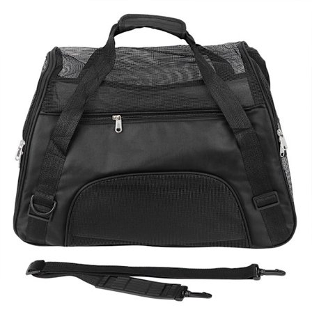 Udendørs Bærbar Vandtæt Sammenklappelig Transporttaske til Kæledyr Hunde Katte Sort Stor