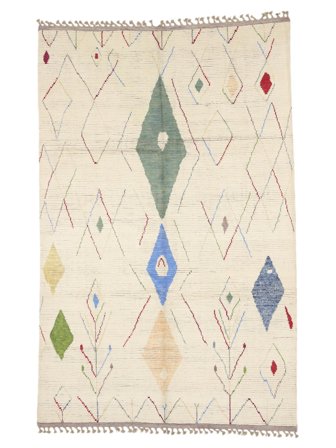 Hand Knotted Berber Style Rug 192X302 Wool