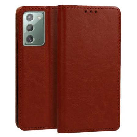 Plånboksfodral Samsung Galaxy S21 Ultra Italienskt Läder Brun