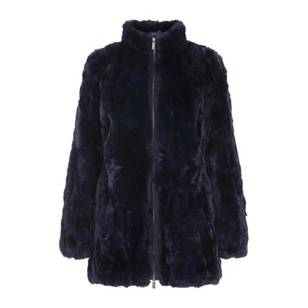 Btfcph Long Kappa With Pels 30701 blå, Dam Jackor, Dam, Storlek: M