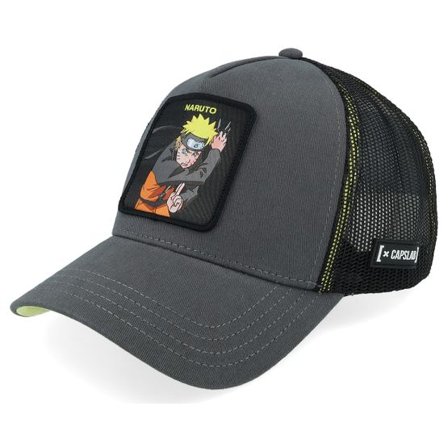 Capslab - Grå trucker Keps - Naruto Black/Grey A-Frame Trucker @ Hatstore