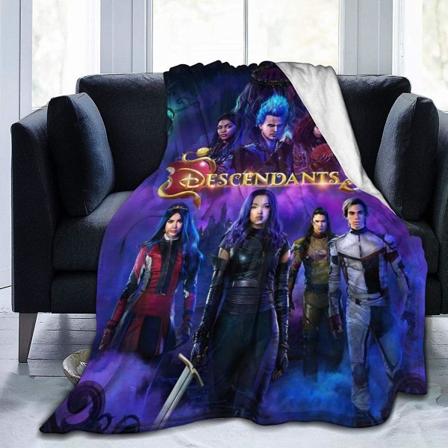 Descendants 3 slängfilt Extra mjuk mikrofiberfleecefilt Fluffig mysig filt för bäddsoffa -s61 80x60in 200x150cm