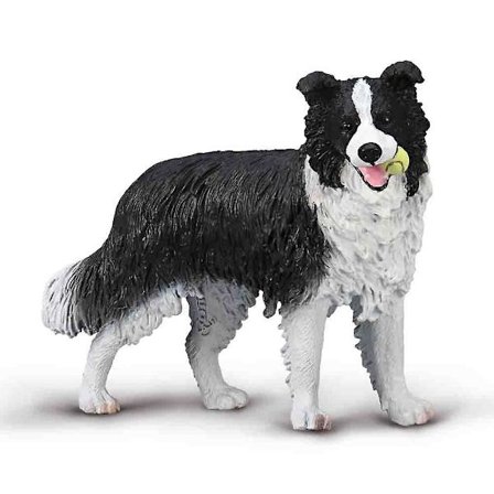 CollectA Border Collie, håndmalet hundefigur, dyrelegetøj og figurer (FMY)