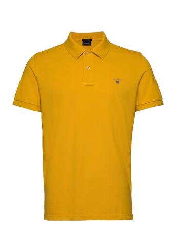 Original Pique Ss Rugger Polos Short-sleeved Gul GANT