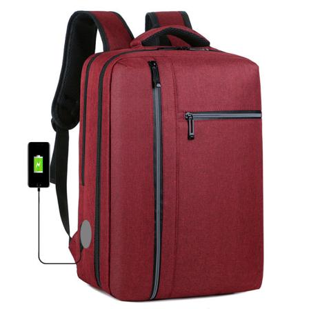 Ryggsekk Ny Lading med stor kapasitet for menn Business Databag Fritid Wine Red 20 inches