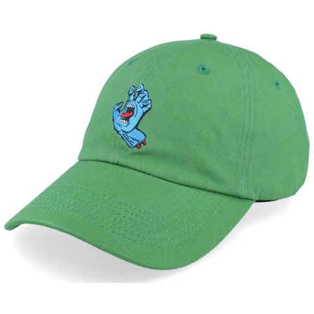 Santa Cruz - Screaming Mini Hand Apple Dad Cap Unconstructed Green Cap - @ Hatstore