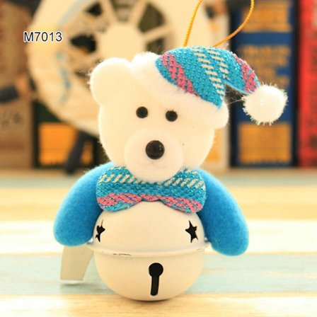 Juletræsdekorationer Klokkevedhæng Gammel Mand Snemand Hjort Dukke Holder Klokke Juledekor Julegave