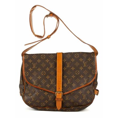 Louis Vuitton Vintage, Pre-owned Shoulder Bags Bruin, Heren, Maat:ONE Size,Canvas