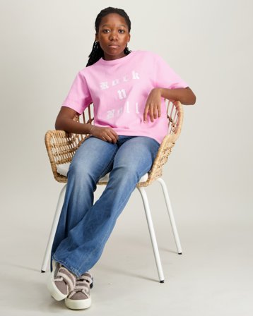 Zadig&Voltaire SHORT SLEEVES TEE-SHIRT Rose T-shirts Fille - Kids Brand Store